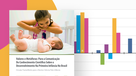 Capa da publicação "Valores e metáforas: para a comunicação do conhecimento científico sobre o desenvolvimento na primeira infância no Brasil"