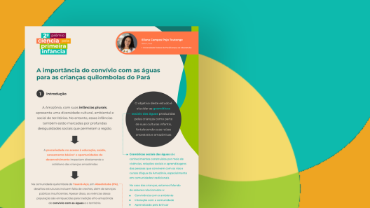 Capa do estudo "A importância do convívio com as águas para as crianças quilombolas do Pará"
